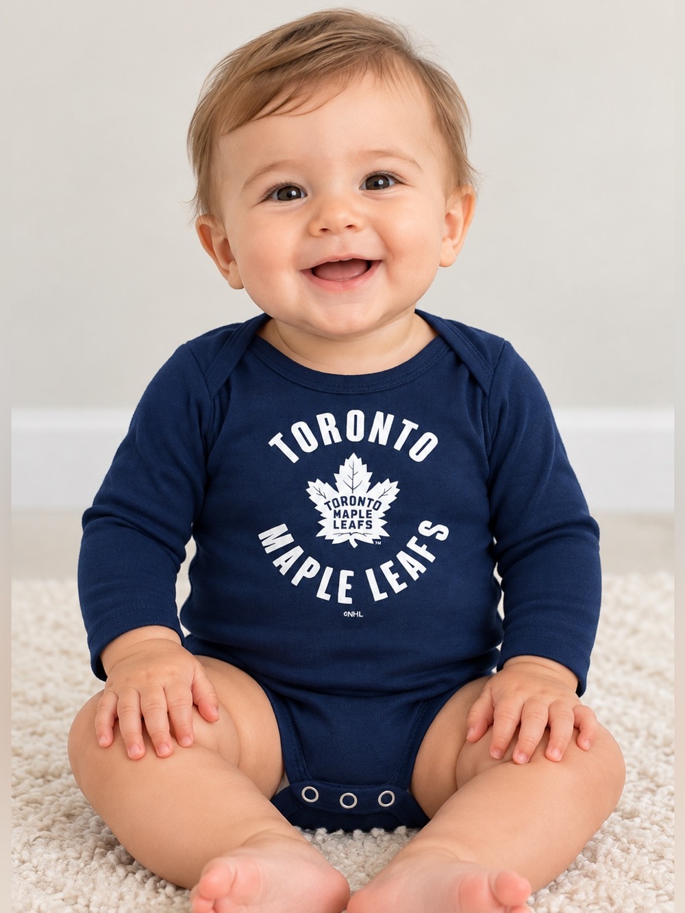 🏒 NHL Toronto Maple Leafs Infant Bodysuit - Blue - 6/12 months